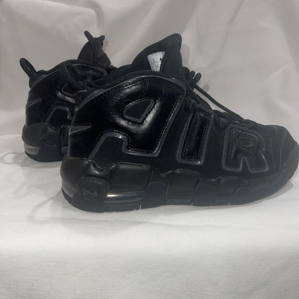 Nike Air More Uptempo Black FV2264-001 Size 4.5 Y EUC